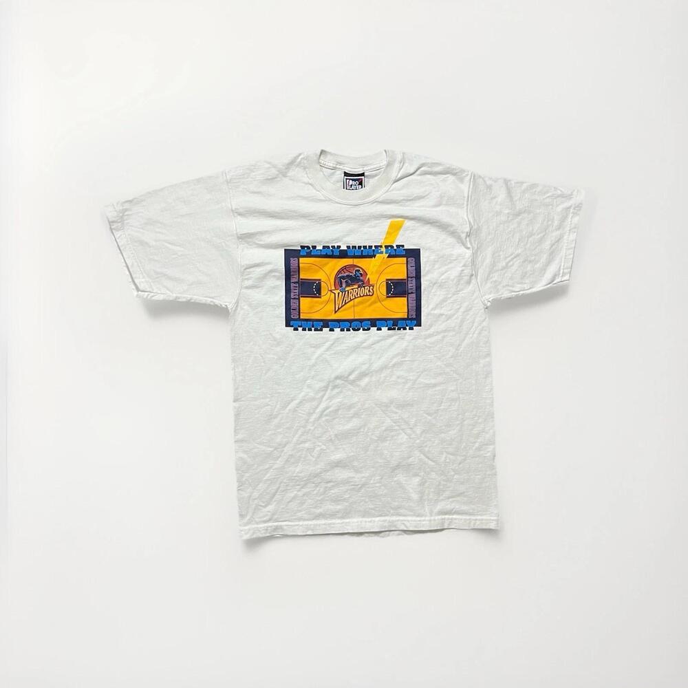 Vtg 90S Golden State Warriors Pro Player Shirt Autographed White M